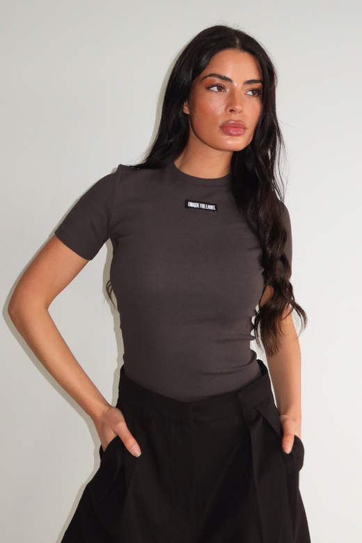 Jill Short Sleeve - Charcoal