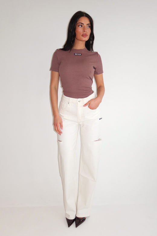 June Wide Leg Jeans - Off White