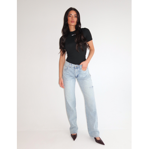 Unique The Label Remi Mid Waist Jeans - Light Blue