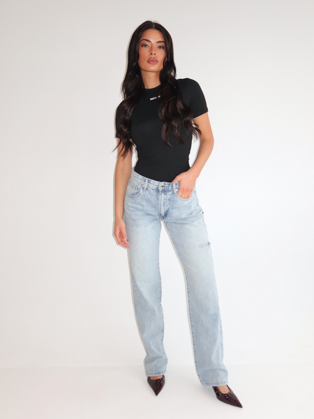 Unique The Label Remi Mid Waist Jeans - Light Blue Remi Mid Waist Jeans - Light Blue