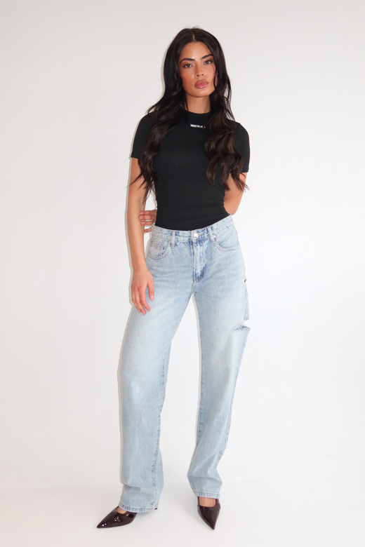 Remi Mid Waist Jeans - Light Blue