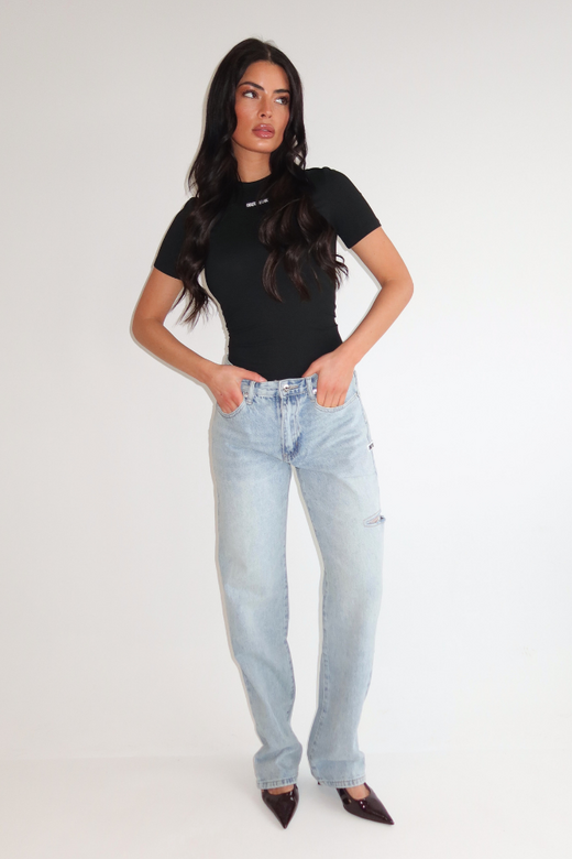 Remi Mid Waist Jeans - Light Blue