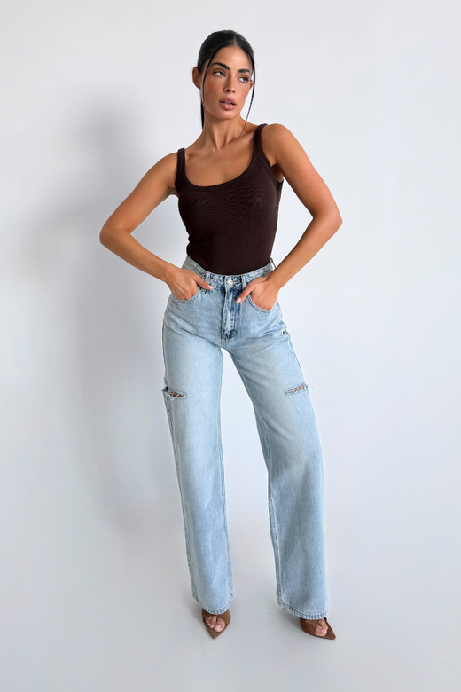 June Wide Leg Jeans - Light Blue