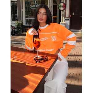 Unique The Label Maxime Cropped Longsleeve - Orange/White