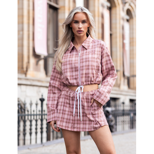Unique The Label Leyla Jacket - Pink Check Unique The Label Leyla Jacket - Pink Check