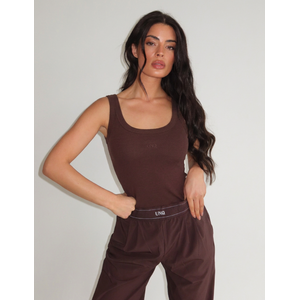 Unique The Label Gill Tank Top - Cacao