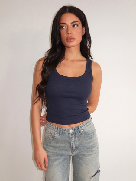 Unique The Label Gill Tank Top - Navy Gill Tank Top - Navy