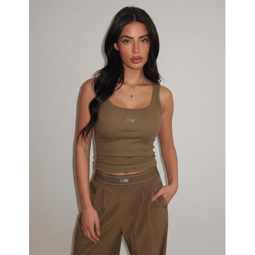 Unique The Label Gill Tank Top - Olive Unique The Label Gill Tank Top - Olive