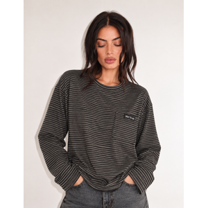 Unique The Label Amy Pocket Longsleeve - Black/Dark Grey