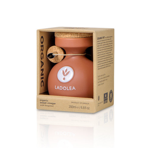 Ladolea Sweet vinegar with bergamot in ceramic pot