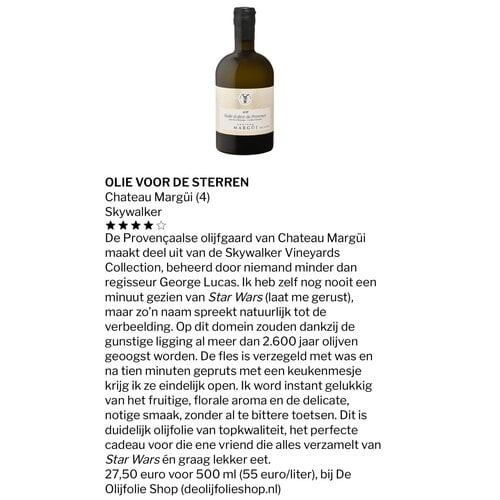 Chateau Margüi (Skywalker)  Chateau Margüi (Skywalker) EVOO BIO