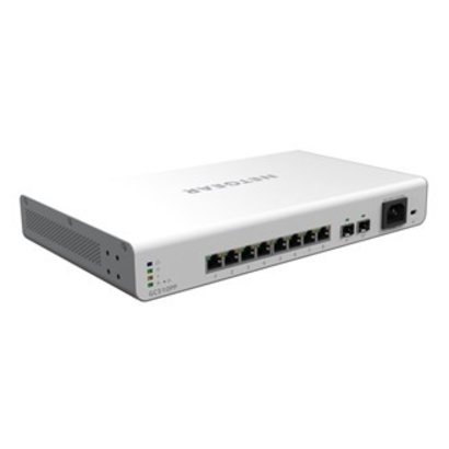 Netgear INSIGHT 1G-10PP-HI-POE+ CLOUD SWITCH High-Power PoE+ Smart Cloud Desktop/Rackmount Switch w/2 SFP Fiber Ports (195W)