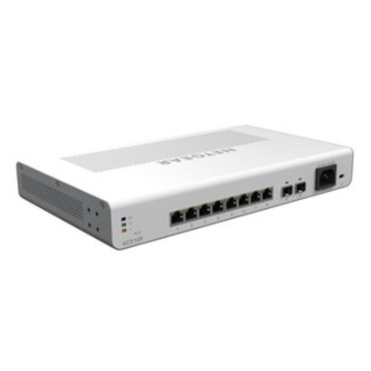 Netgear INSIGHT 1G-10P-POE+ CLOUD SWITCH PoE+ Smart Cloud Desktop/Rackmount Switch w/2 SFP Fiber Ports