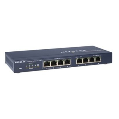 Netgear PROSAFE FS108 SWITCH with 4 Port PoE 32 Watt