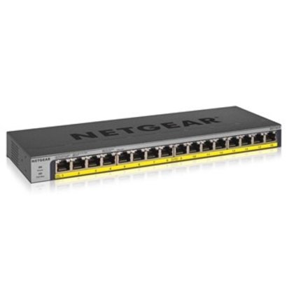 Netgear  GS116LP 16PT POE/POE+ GB Unm. Rack Switch