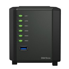 Synology DiskStation DS419slim Armada 385 Ethernet LAN Tower Zwart NAS