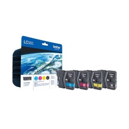 Brother LC-985VALBP inktcartridge Origineel Zwart, Cyaan, Magenta, Geel Multipack 4 stuk(s)