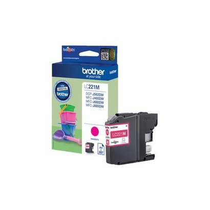 Brother LC-221M inktcartridge Origineel Magenta 1 stuk(s)