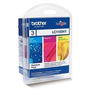 Brother LC-1100HYRBWBP inktcartridge Origineel Cyaan, Magenta, Geel Multipack 3 stuk(s)