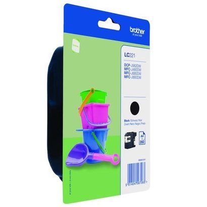 Brother LC221BKBP Origineel Zwart 1 stuk(s)