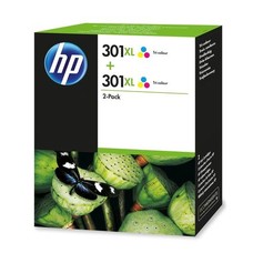 HP 301XL 2-pack Tri-color Origineel Cyaan, Magenta, Geel 2 stuk(s)