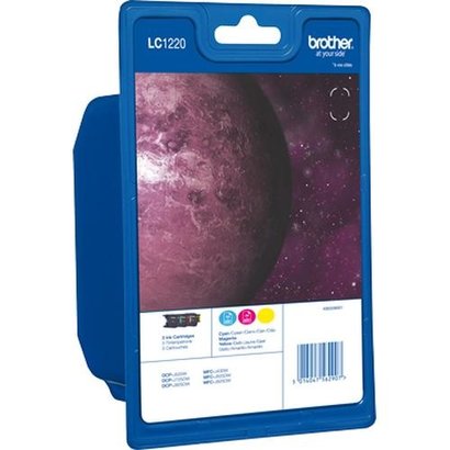 Brother LC-1220RBWBP inktcartridge Origineel Cyaan, Magenta, Geel 3 stuk(s)