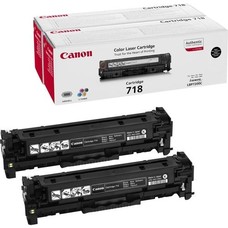 Canon CRG-718 Bk VP Origineel Zwart 2 stuk(s)