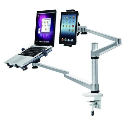 Newstar  Swivel Arm for Tablet & Laptop (heigth: 15-40 cm / depth: 0-50 cm) Silver10 kilo