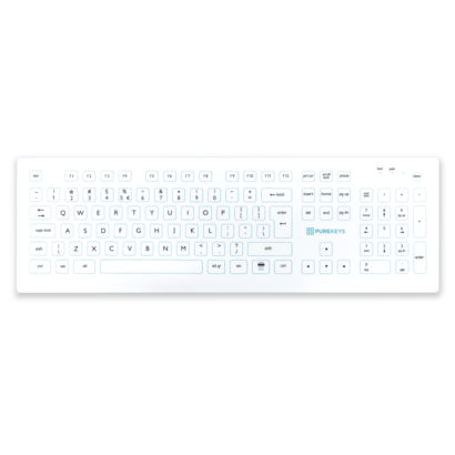 Purekeys Medical Keyboard 105 keys IP66, full size, wireless