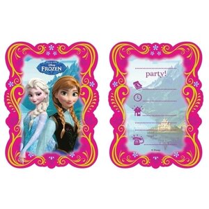 Frozen Disney Frozen Classic Uitnodigingen Kinderfeestje - 6 stuks