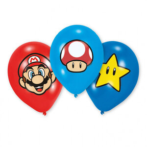 Super Mario Super Mario Bros Ballonnen - 6 stuks
