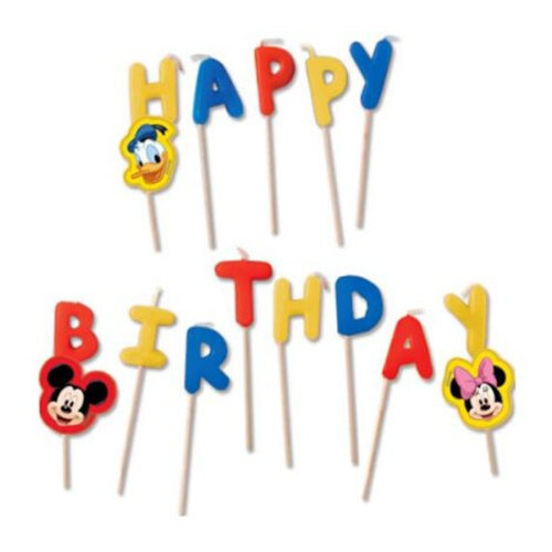 Mickey Mouse Mickey Mouse Verjaardagskaarsjes 'Happy Birthday'