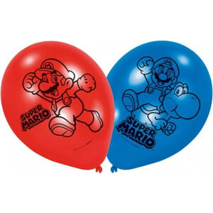 Super Mario Super Mario Bros Ballonnen - 6 stuks