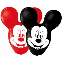 4 Mickey Mouse Ballonnen - Face