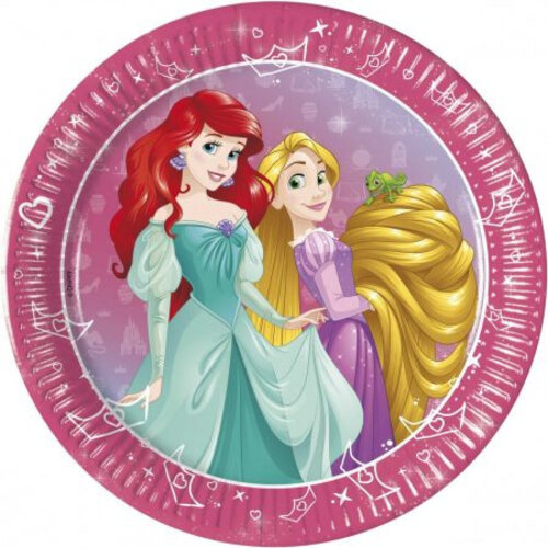 Disney Princess 8 Disney Princess Gebaksbordjes - 20 cm