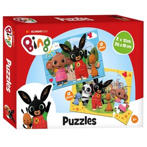 Bing Konijn Bing Konijn 2 in 1 Puzzel - 2 x 12 stukjes