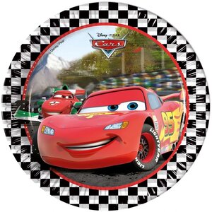 Cars 8 Kartonnen Disney Cars Bordjes - 23 cm