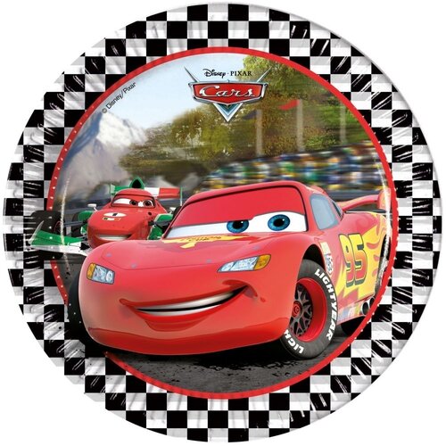 Cars 8 Kartonnen Disney Cars Bordjes - 23 cm