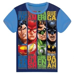 Batman & Superman Justice League T-shirt - Licht Blauw