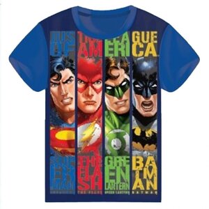 Batman & Superman Justice League T-shirt - Donker Blauw