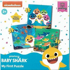 Baby Shark Baby Shark 3 in 1 Puzzel - 4/6/9 stukjes