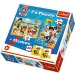 Paw Patrol Paw Patrol 2 in 1 Puzzel met Geheugenspel - 30/48 stukjes - Trefl