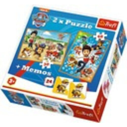 Paw Patrol Paw Patrol 2 in 1 Puzzel met Geheugenspel - 30/48 stukjes - Trefl