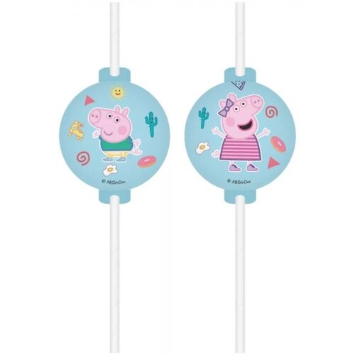 Peppa Pig Peppa Pig Rietjes Papier - 4 stuks