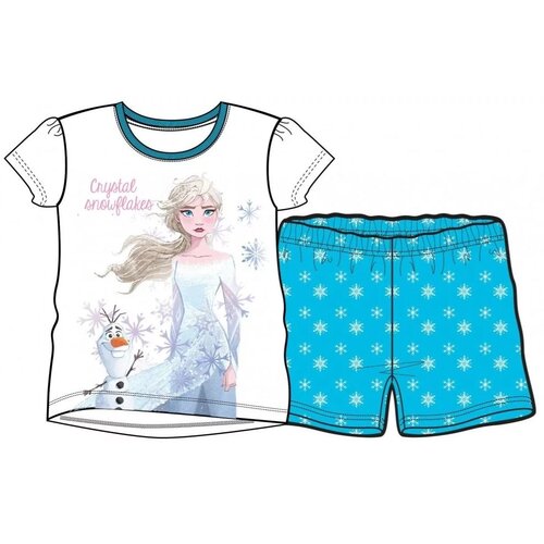 Frozen Disney Frozen Shortama - Wit/Blauw