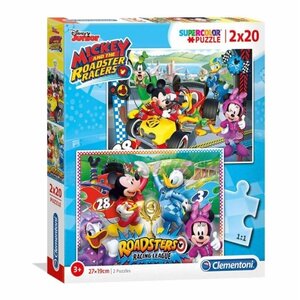 Mickey Mouse Mickey Mouse 2 in 1 Puzzel - 2 x 20 stukjes - Clementoni