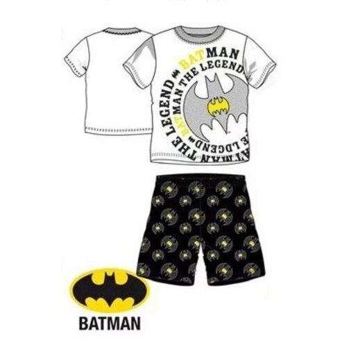 Batman & Superman Batman Shortama - Wit/Zwart