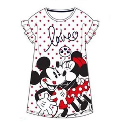 Minnie Mouse Minnie en Mickey Mouse Nachthemd - Wit - Maat 116