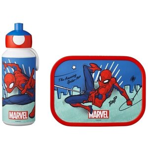 Spiderman Spiderman Lunchset: Broodtrommel met Pop-up Beker - Mepal