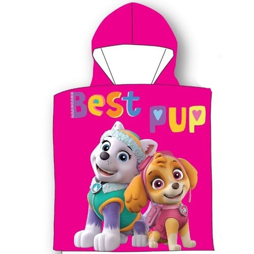 Paw Patrol Paw Patrol Badponcho Roze - Sneldrogend